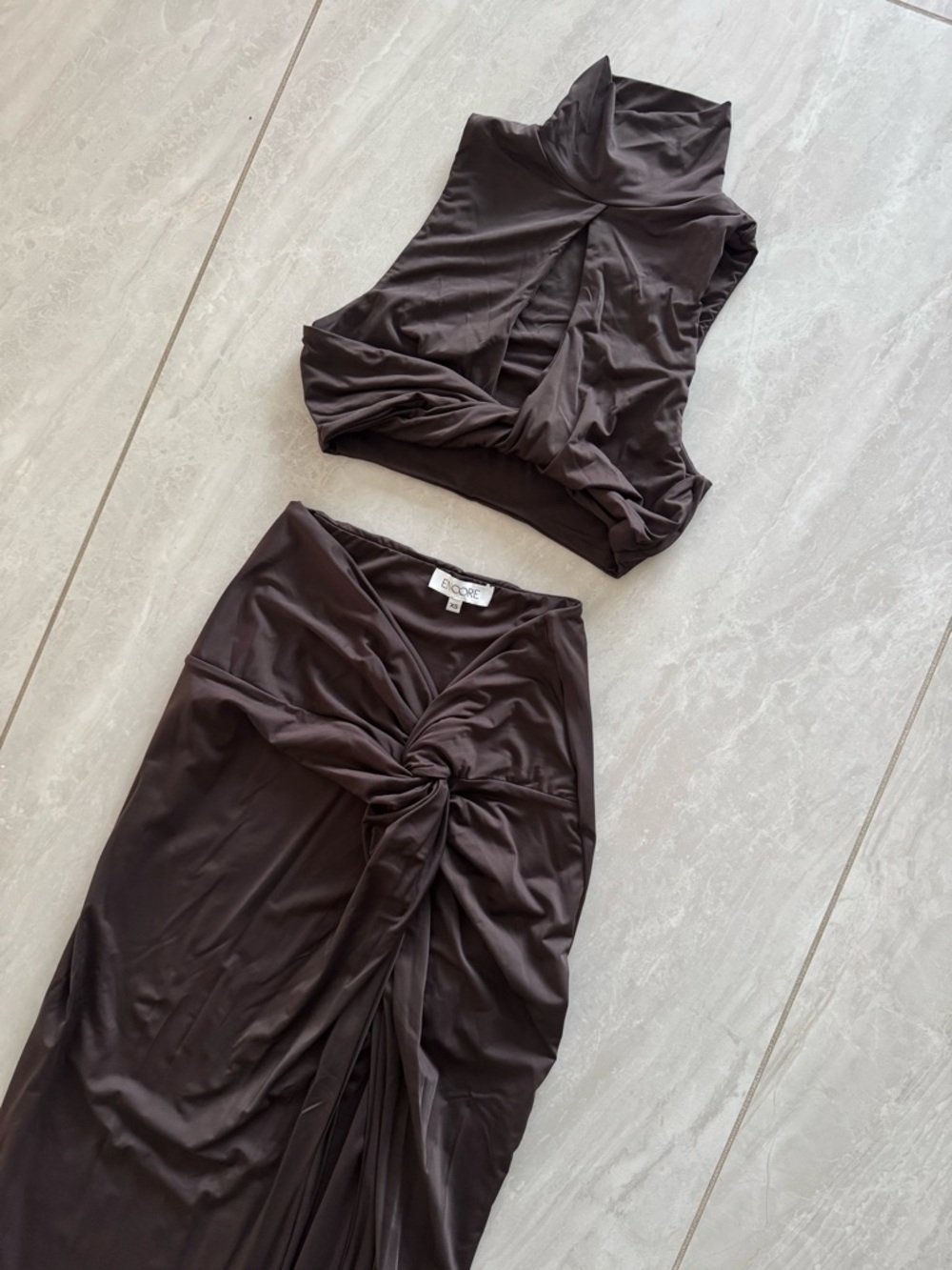 ENCORE Black Twisted Two-Piece Set - Picture 3 of 9